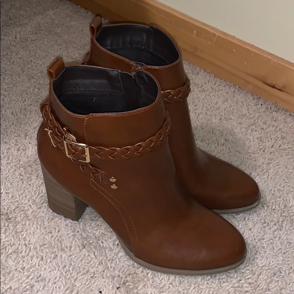 Brown Heeled Ankle Boot